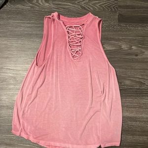 Pink American eagle tank top